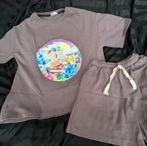 Cute bunny and dessert shirt and shorts